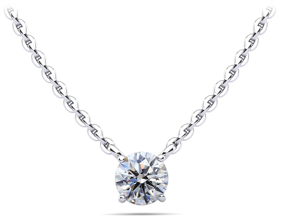 Round Solitaire Diamond Pendant .50 Carat