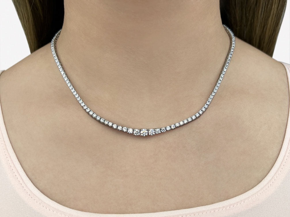 Timeless Graduated Diamond Tennis Necklace