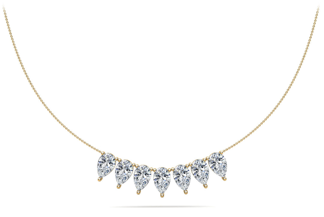 Perfect Seven Pear Diamond Necklace