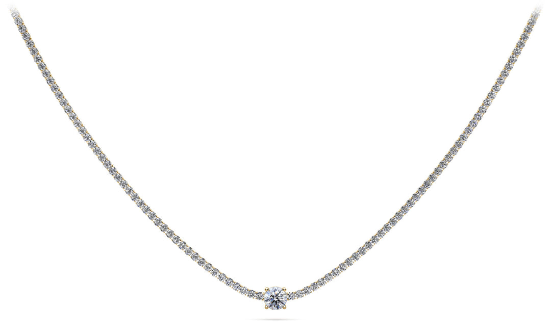 Timeless Center Pendant Diamond Tennis Necklace