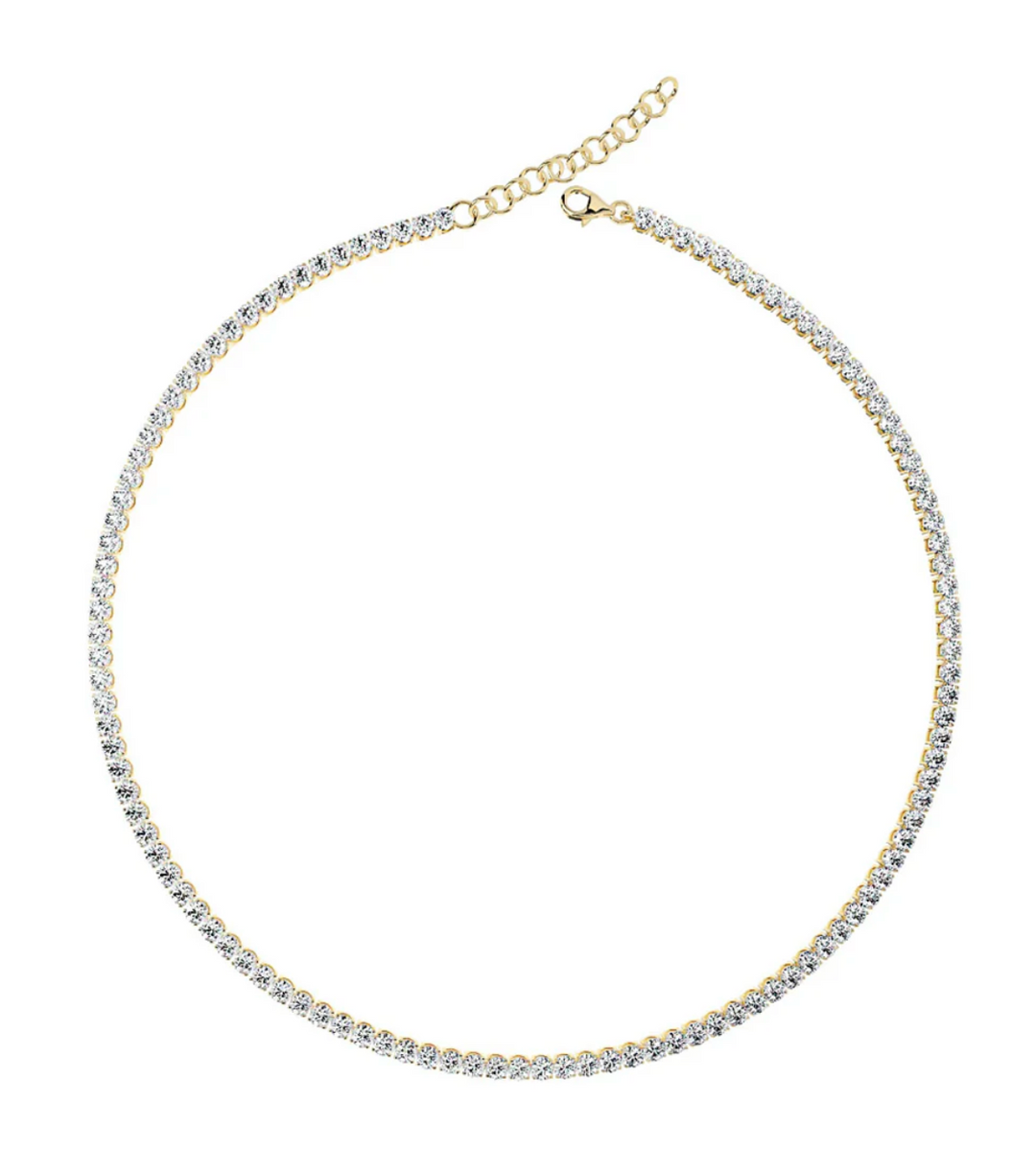 Adjustable Timeless Diamond Tennis Choker Necklace