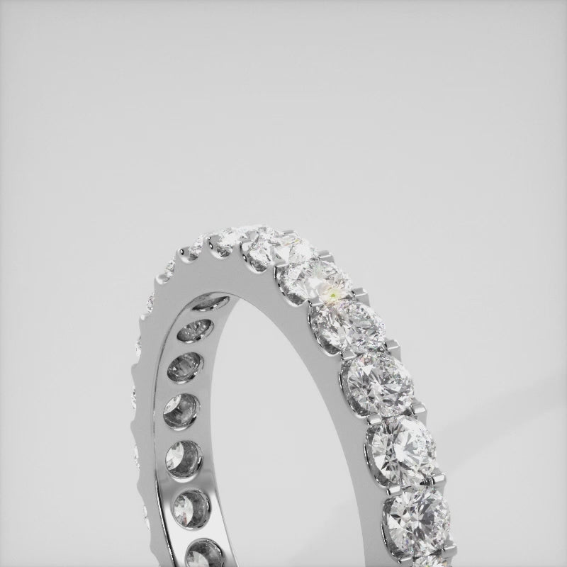 Shared Prong Eternity Diamond Band 1 carats 2 carats 3 carats