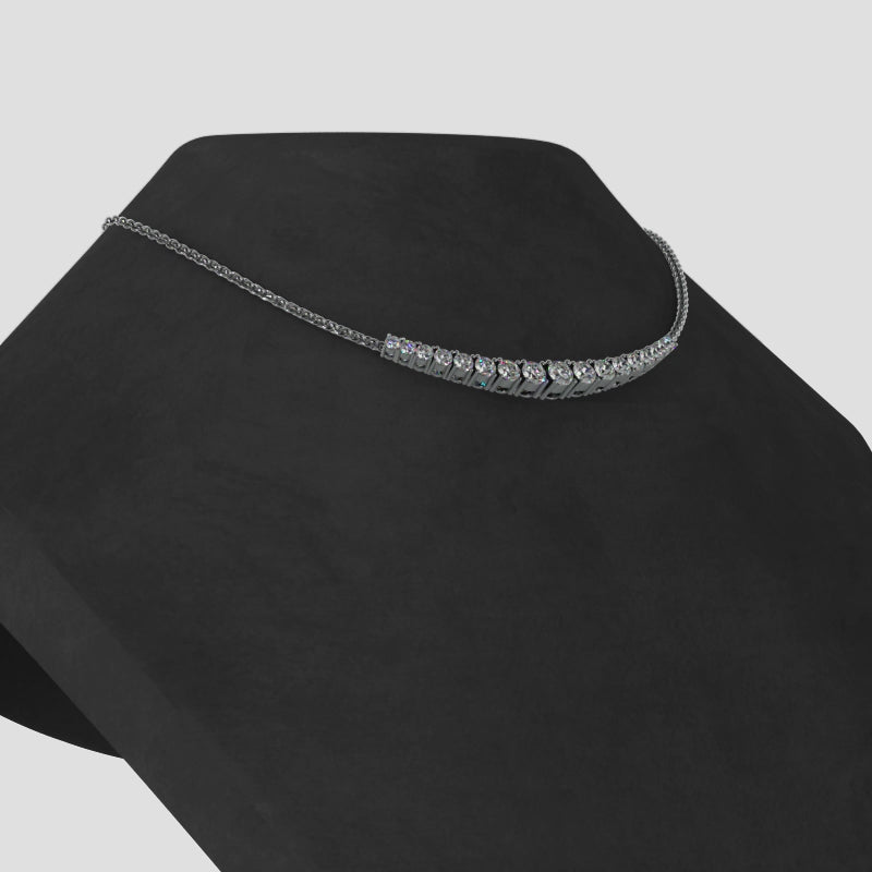 Mini Graduated Timeless Diamond Chain Necklace