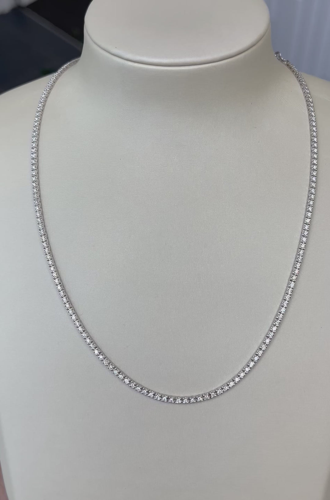 Adjustable Timeless Diamond Tennis Choker Necklace